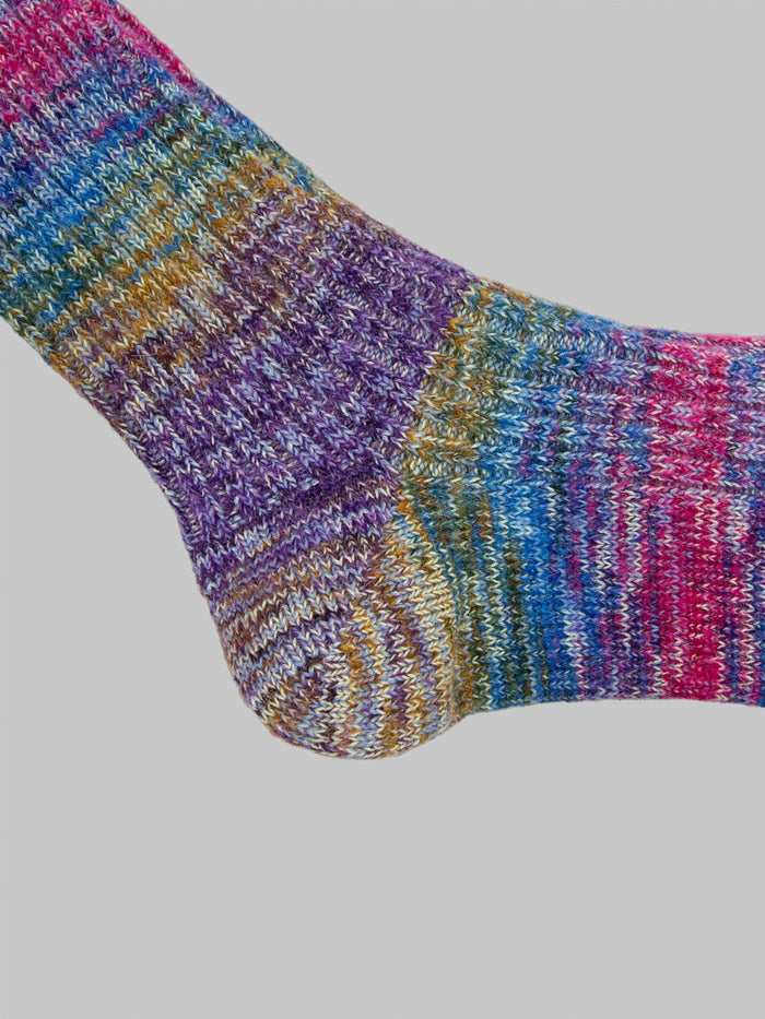 Anonymous Ism Splash Pattern Crew Socks Multicolour heel