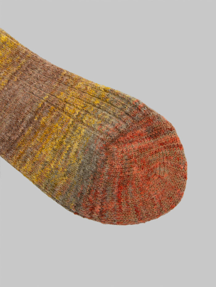 Anonymous Ism Splash Pattern Crew Socks Mustard - Redcast Heritage Co.