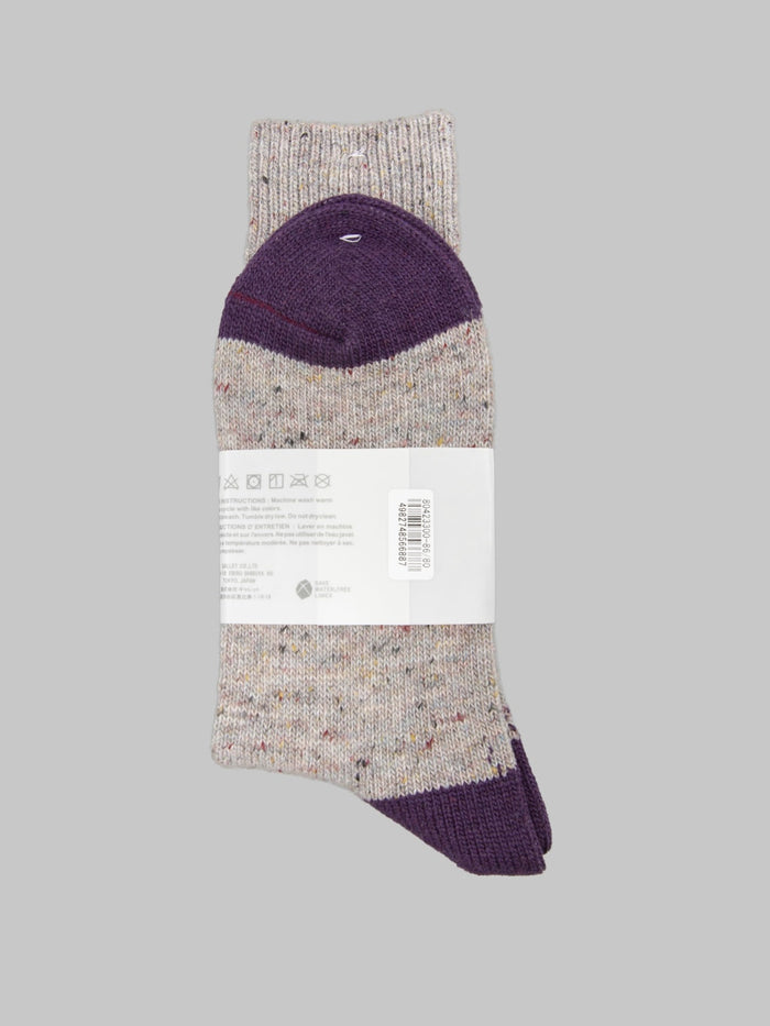 Anonymous Ism Tweed Nep Crew Socks Grey back