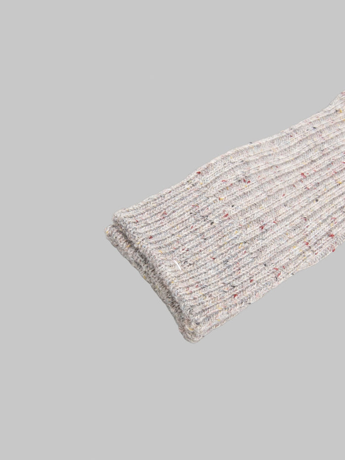 Anonymous Ism Tweed Nep Crew Socks Grey hem