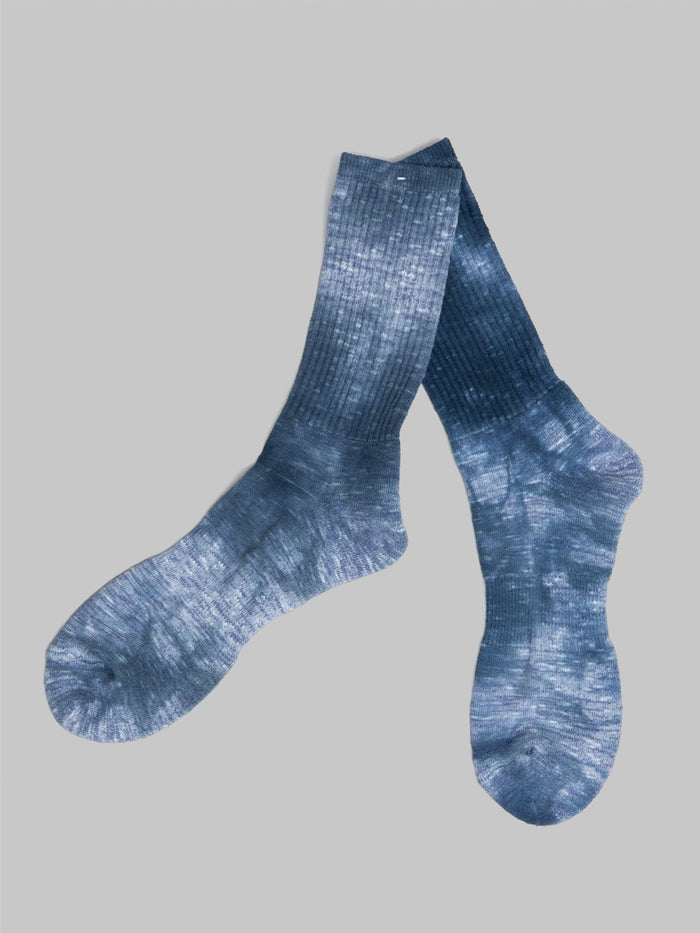 Anonymous Ism Uneven Dyed Sports Socks Navy arch support