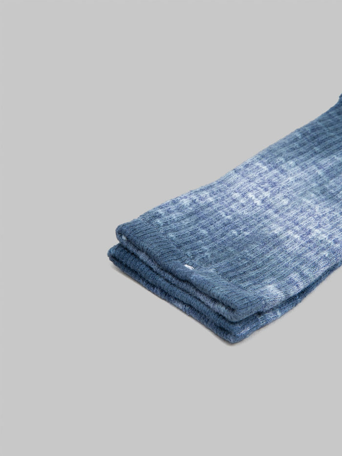 Anonymous Ism Uneven Dyed Sports Socks Navy hem