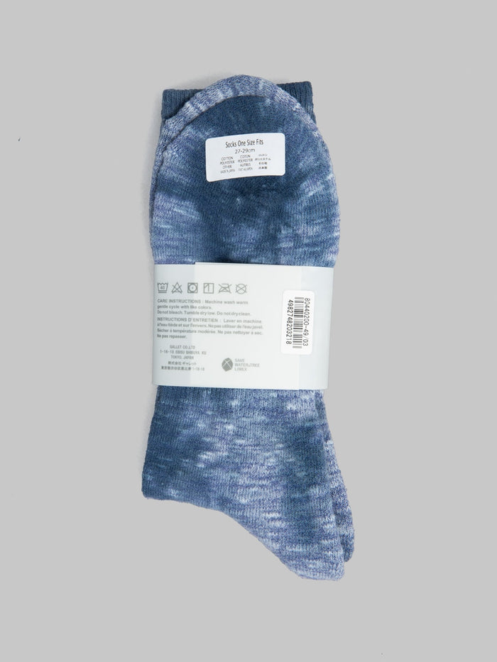 Anonymous Ism Uneven Dyed Sports Socks Navy composition