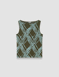 Aouda Check Cotton Silk Knit Top