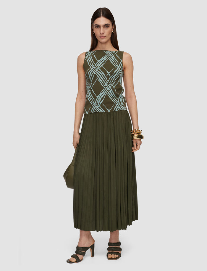 Multicolour Rahma Check Cotton Silk Knit Vest - Joseph