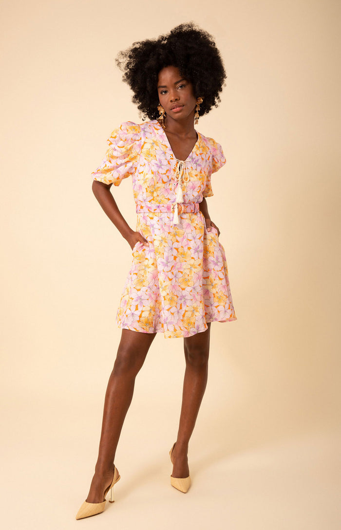 Arabella Linen Dress, color_orange