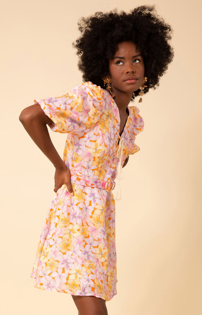 Arabella Linen Dress, color_orange