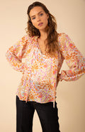 Ariel Voile Top, color_ivory