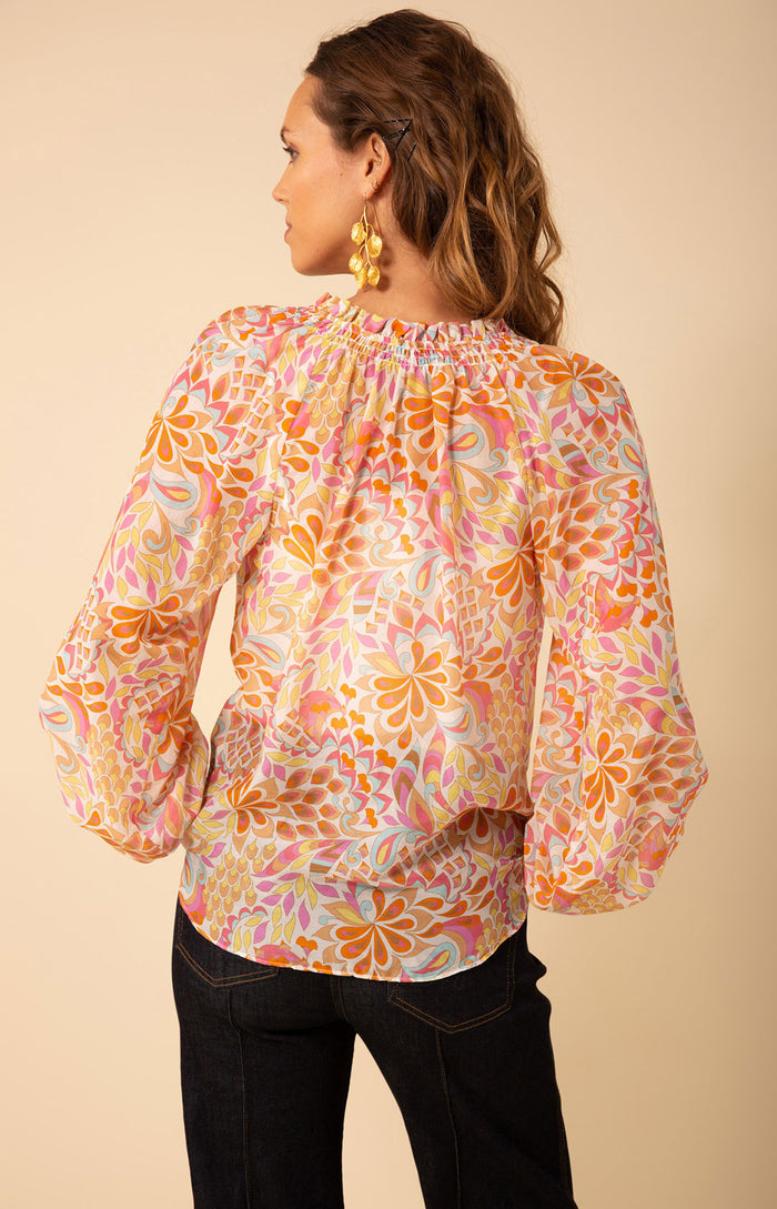 Ariel Voile Top, color_ivory
