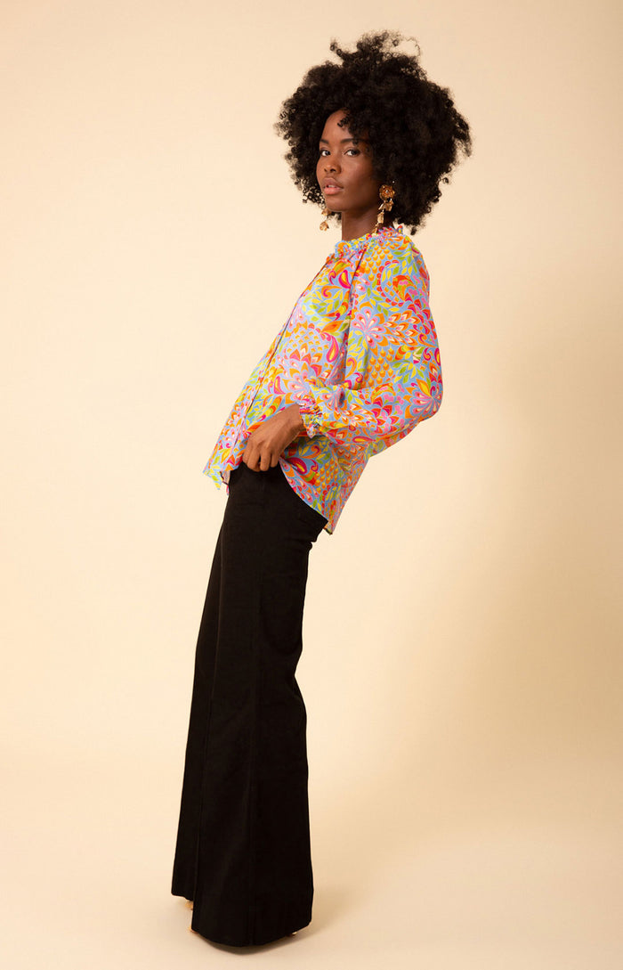 Ariel Voile Top, color_blue