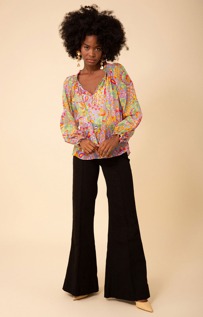 Ariel Voile Top, color_blue