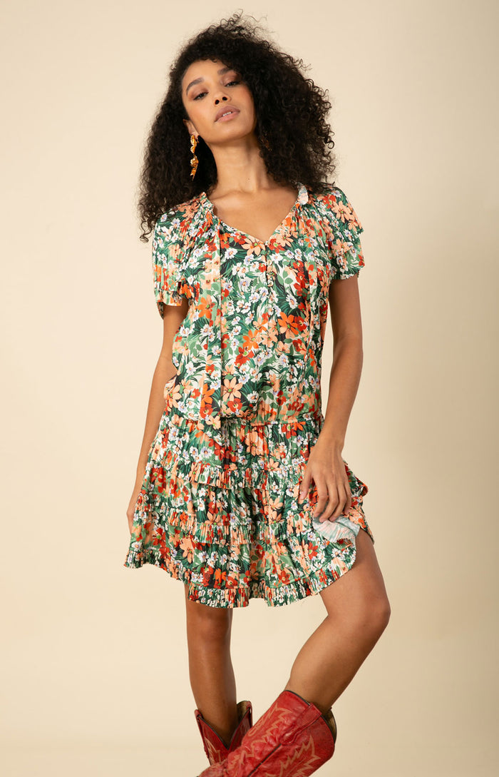 Ariyah Drop Waist Dress, color_green
