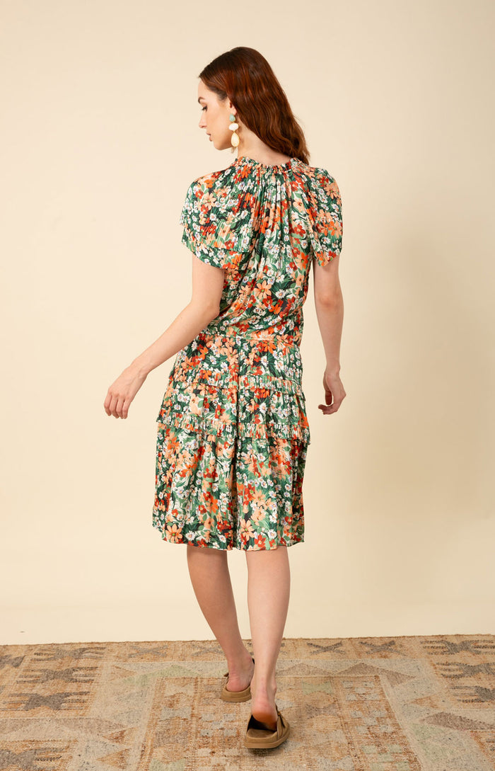 Ariyah Drop Waist Midi Dress, color_green