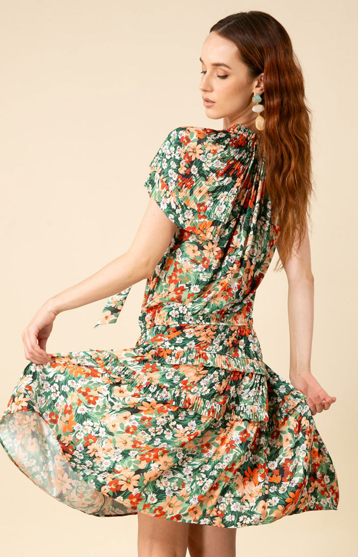 Ariyah Drop Waist Midi Dress, color_green