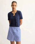 Arlo Mott - Marion Short Sleeve Cardigan in Navy - Kalifornia Jean Bar
