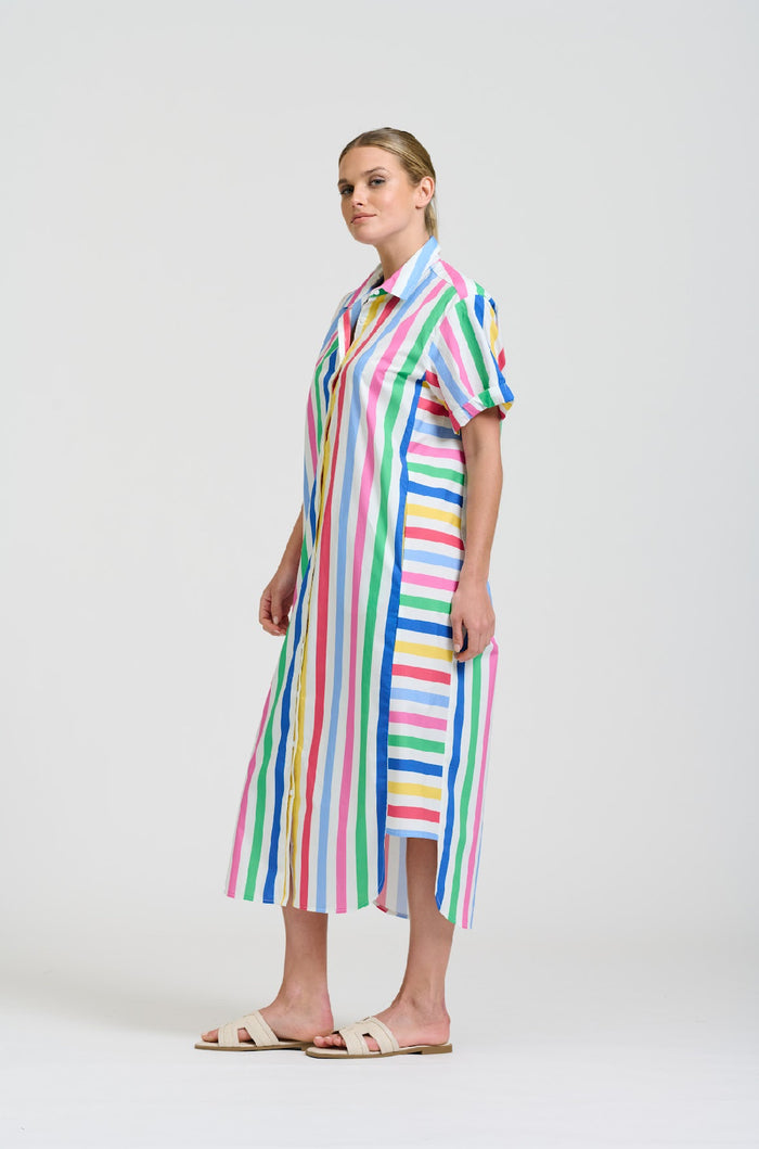 Ashley Shirt Dress | Fiesta Stripe
