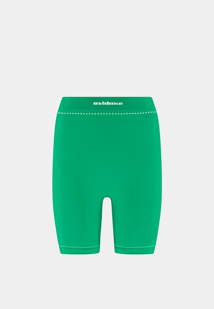 Ashluxe Female Active Biker Shorts Green White