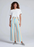 Askk NY - Cropped Sailor Pant in Palm Stripe - Kalifornia Jean Bar