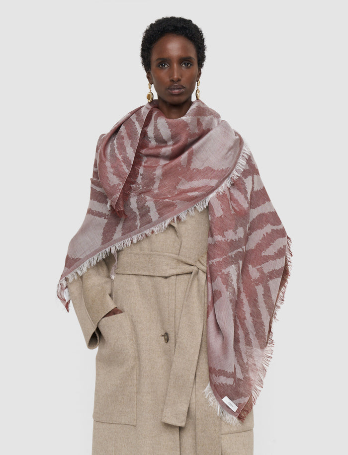 White Azalea Wool Cashmere Scarf - Joseph