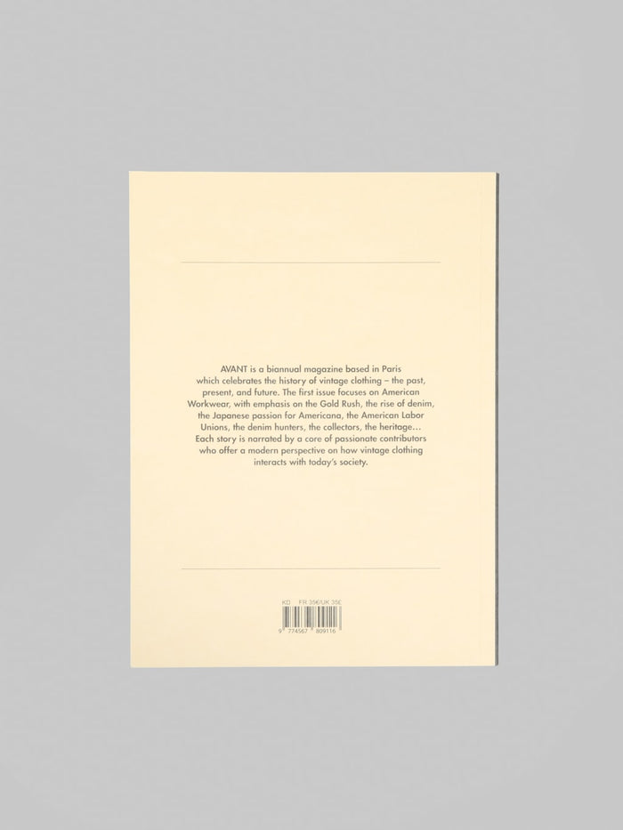 Avant Magazine Issue 1 An Anthology Of American Workwear reverse