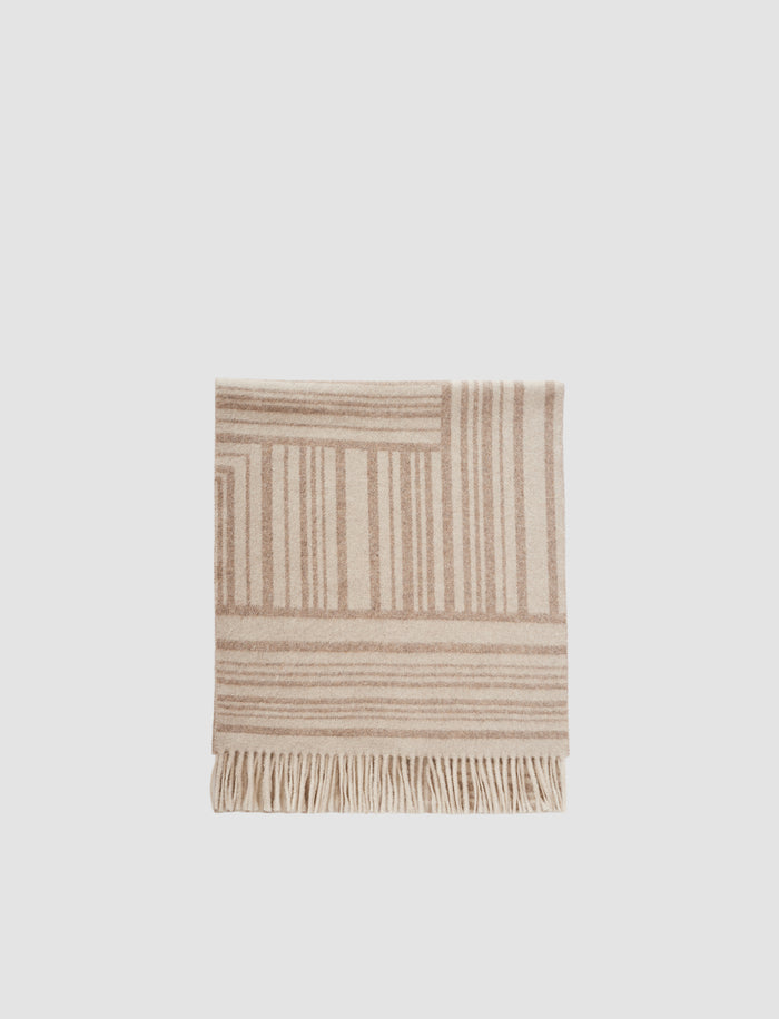 Beige Ayla Wool Cashmere Scarf - Joseph