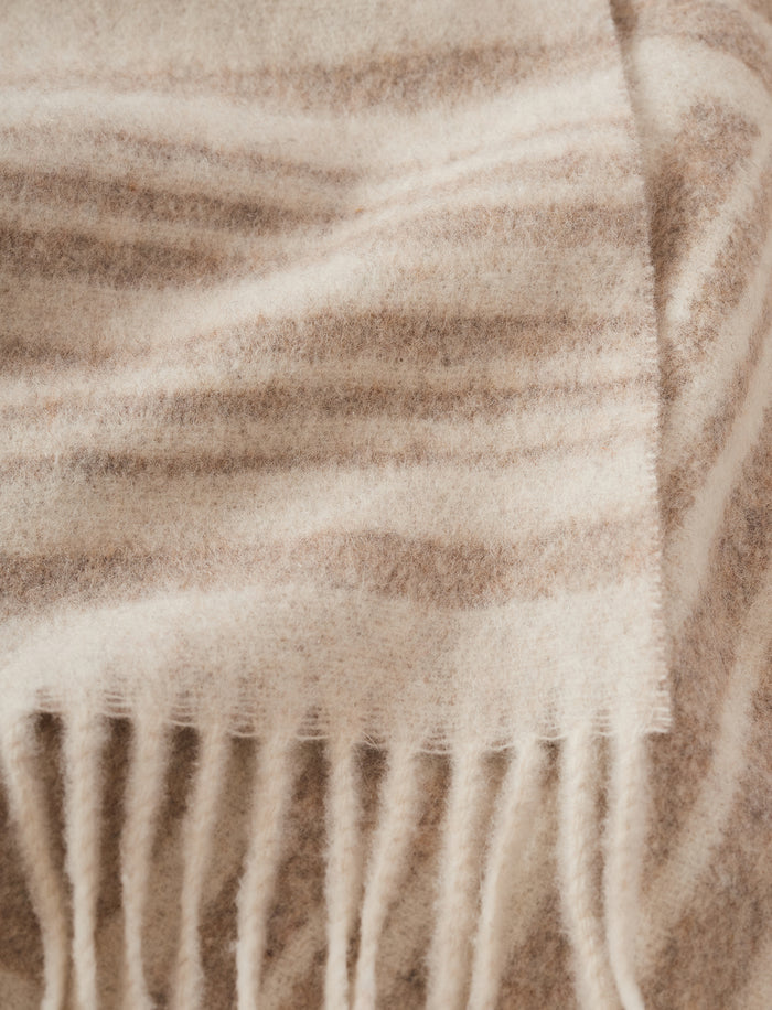 Beige Ayla Wool Cashmere Scarf - Joseph