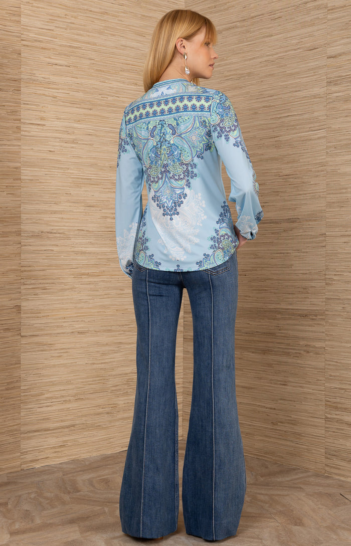 Azaria Jersey Top, color-Blue
