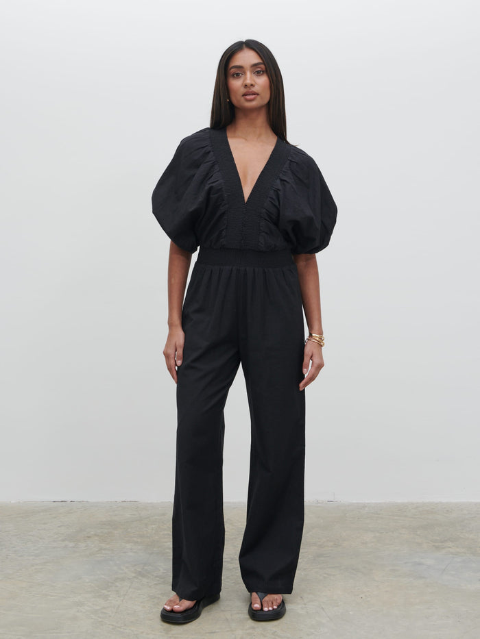 Sachi Is 5’7” & Wears Size UK 8|Bailey Cut Out Jumpsuit - Black