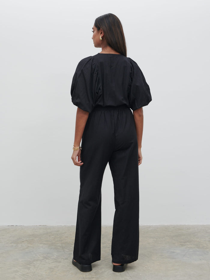 Sachi Is 5’7” & Wears Size UK 8|Bailey Cut Out Jumpsuit - Black