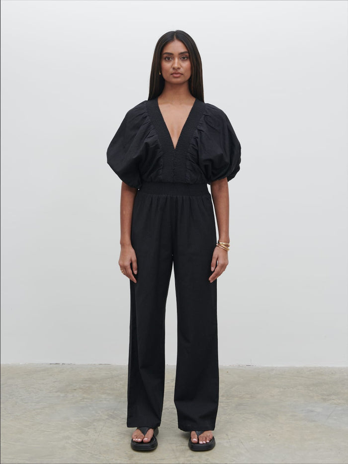 Sachi Is 5’7” & Wears Size UK 8|Bailey Cut Out Jumpsuit - Black