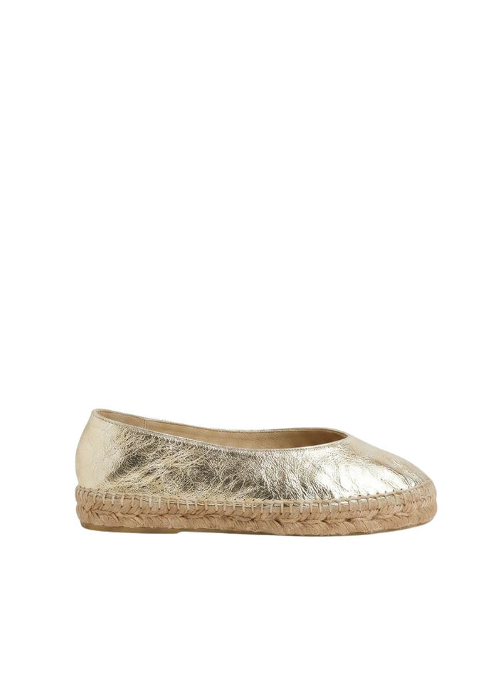 Ballerinas Manebi Ballet Flat Espadrilles Platinum Z 8.8 Gold Apoella