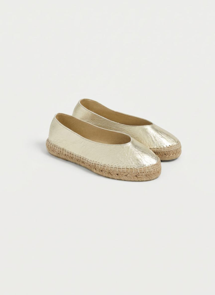Ballerinas Manebi Ballet Flat Espadrilles Platinum Z 8.8 Gold Apoella