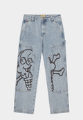 Bbc Cone & Bones Denim Carpenter Pants Light Wash Blue