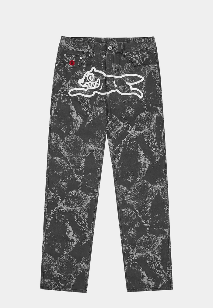 Bbc Cone Stamp Denim Pants Grey