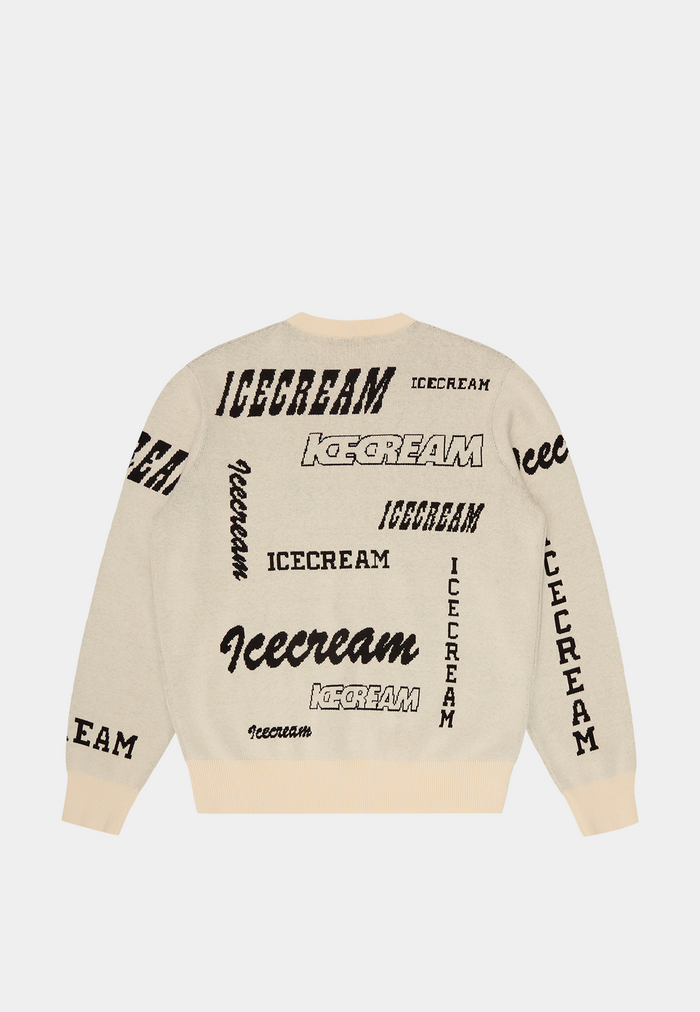 Bbc Multi Logo Knitted Crewneck Off White