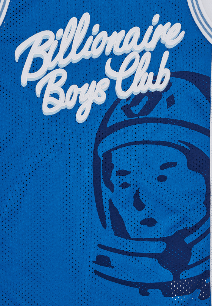 BBC Script Logo Astro Basketball Jersey Blue