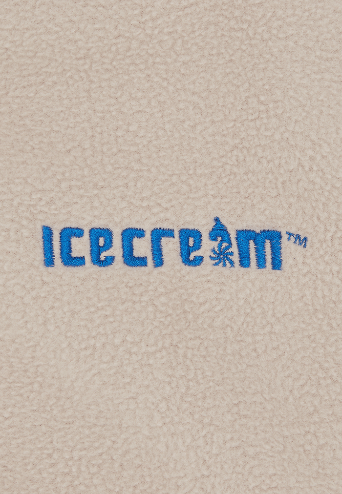 BBC Soft Serve Text Fleece Vest Beige
