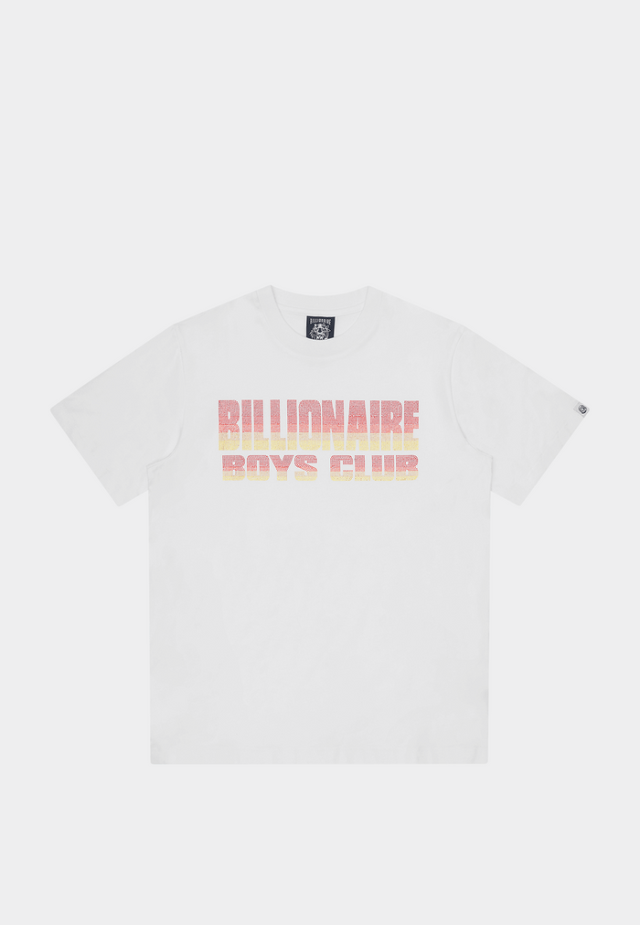 BBC Straight Logo Gradient Diamonte T-Shirt White