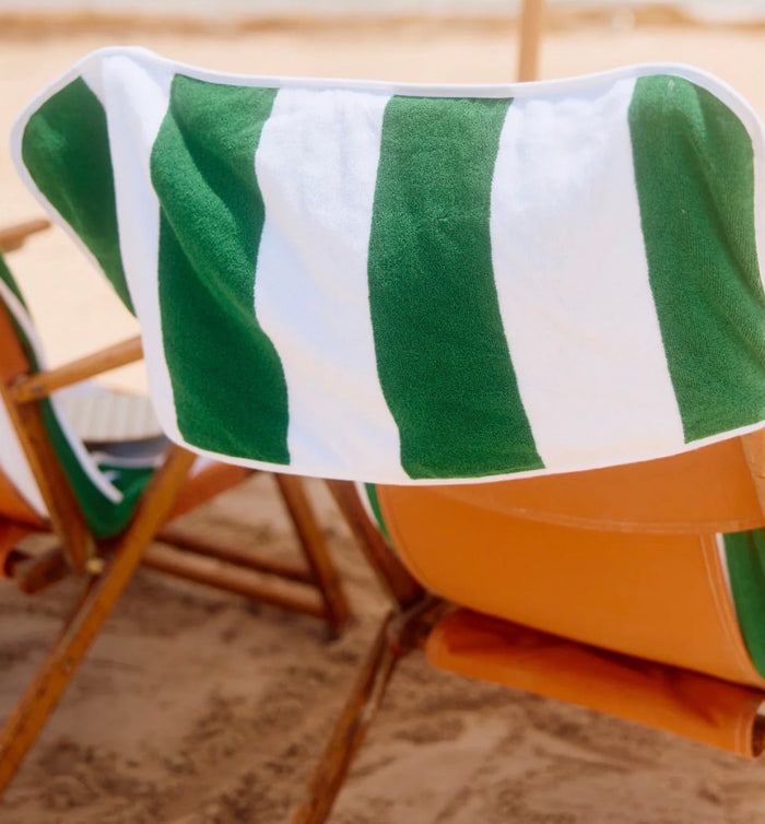 Beach Chair Cover | Green Stripe