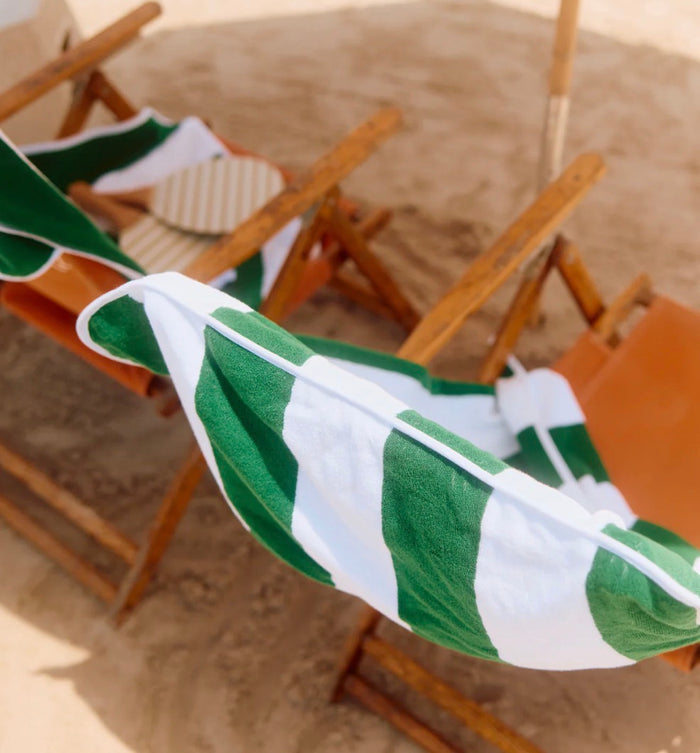 Beach Chair Cover | Green Stripe