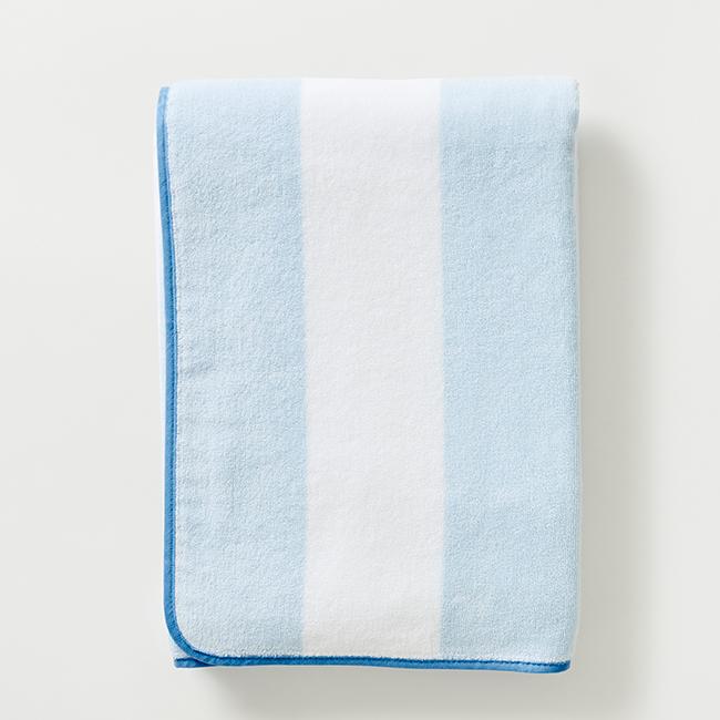 Weezie Beach Towel | Light Blue Stripe
