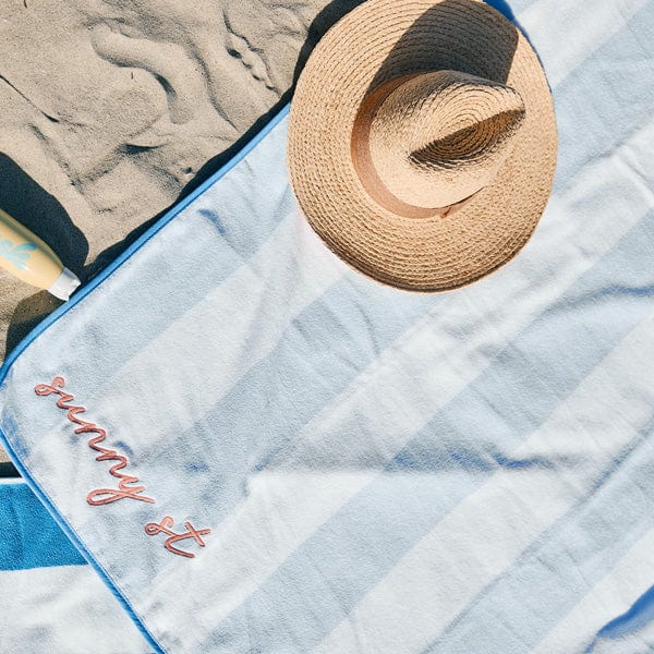 Beach Towel | Light Blue Stripe