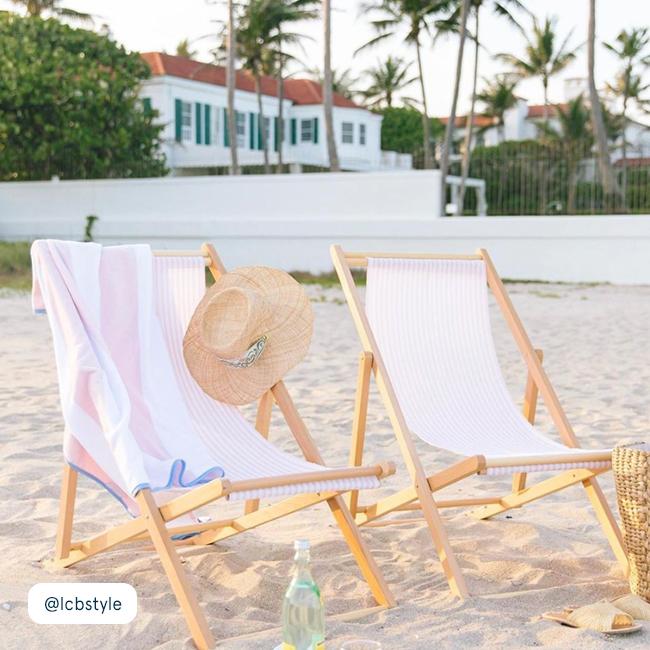 Beach Towel | Pink Stripe