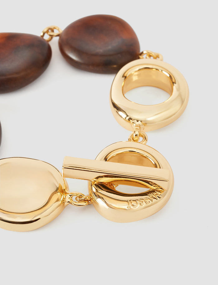 Brown Bean Resin Bracelet - Joseph