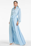 BEATRIX LIGHT BLUE SILK A-LINE GOWN