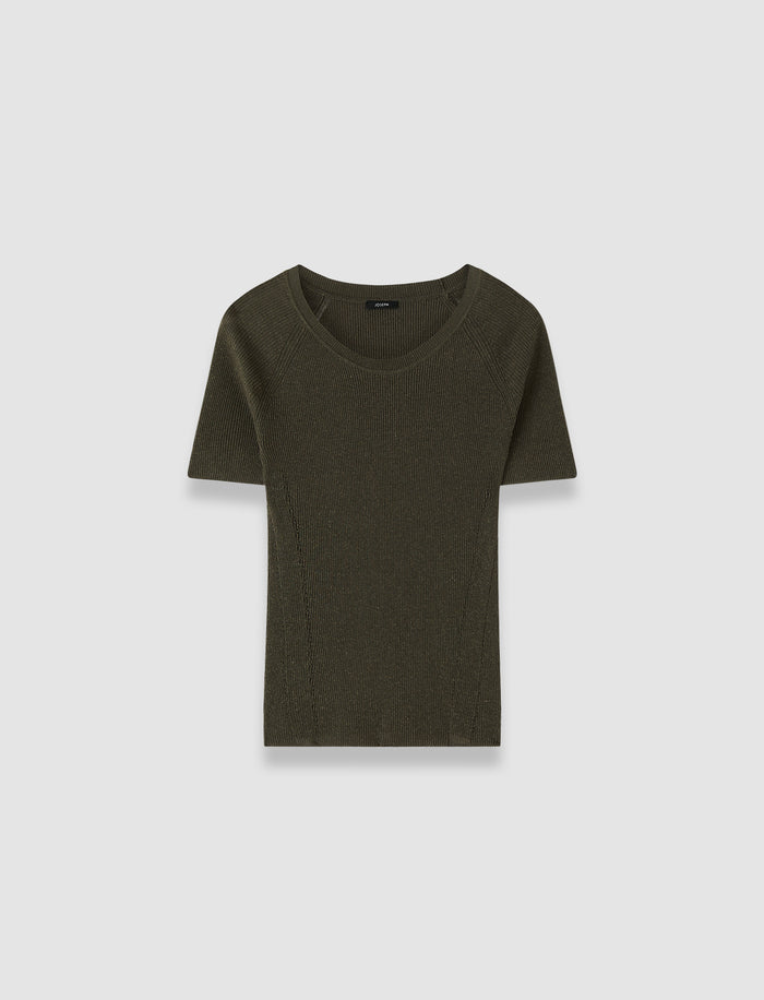 Belarb Linen Blend Knit T-Shirt