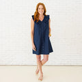 Caryn Lawn Belle Dress Navy