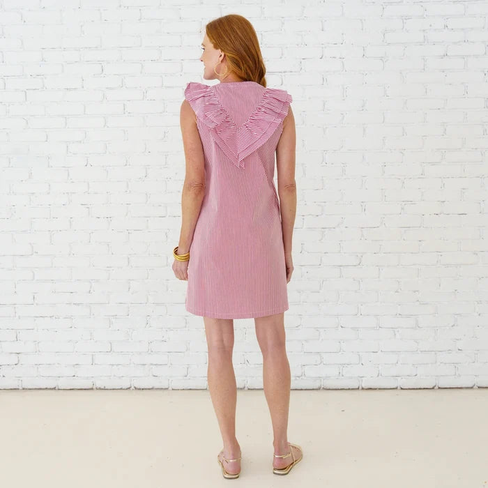 Belle Dress | Red Stripe