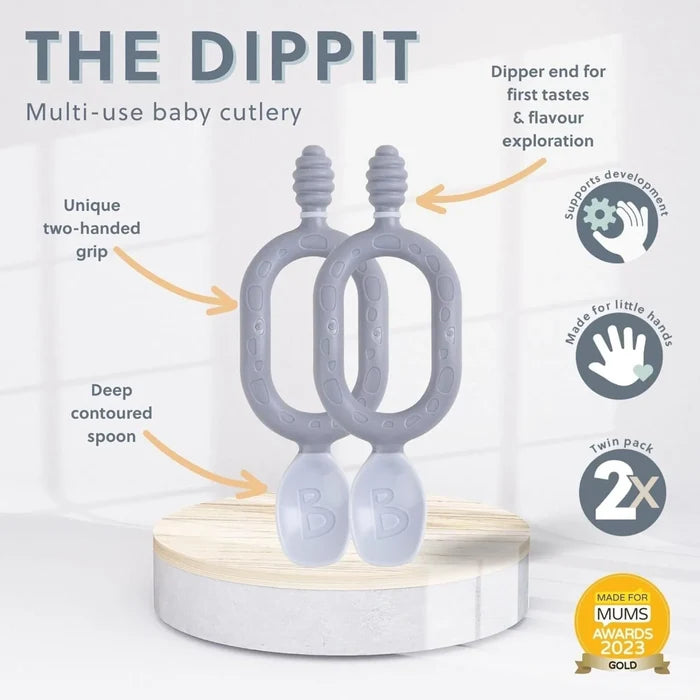 Bibado Dippit Baby Weaning Spoons 6+ months Pack of 2 - Fawn - ebebek - Black Friday