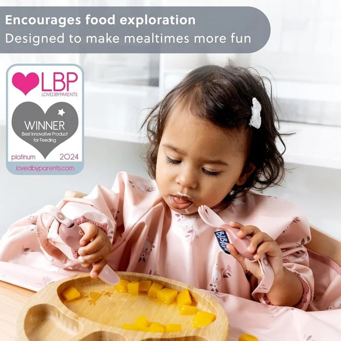 Bibado Handi Cutlery Attachable Weaning Cutlery Set 6+ months Pack of 2 - Blush - ebebek - Black Friday